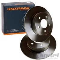 2X Denckermann Bremsscheiben 278Mm Voll Hinten Passend FüR Mercedes C-KLASSE