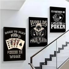 Humorvolles Poker Gaming Wandposter Modernes ...