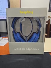 Heyday Wired On-Ear Headphones - With Microphone- Blue - NEW