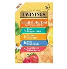 TWININGS FRUIT & HERBAL COLLECTION 20 TEABAGS 35g Free And Fast Delivery