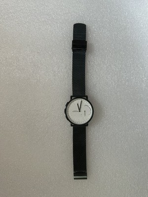 Skagen Men's Hagen Connected Hybrid Smartwatch Black Steel Mesh White Dial NDW2A