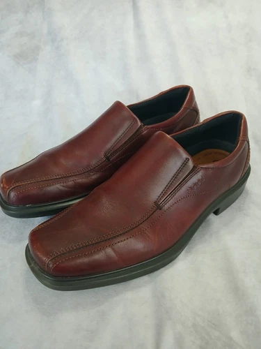Ecco Shoes mocassino slip on uomo US10.5 EU44 bordeaux Helsinki in pelle