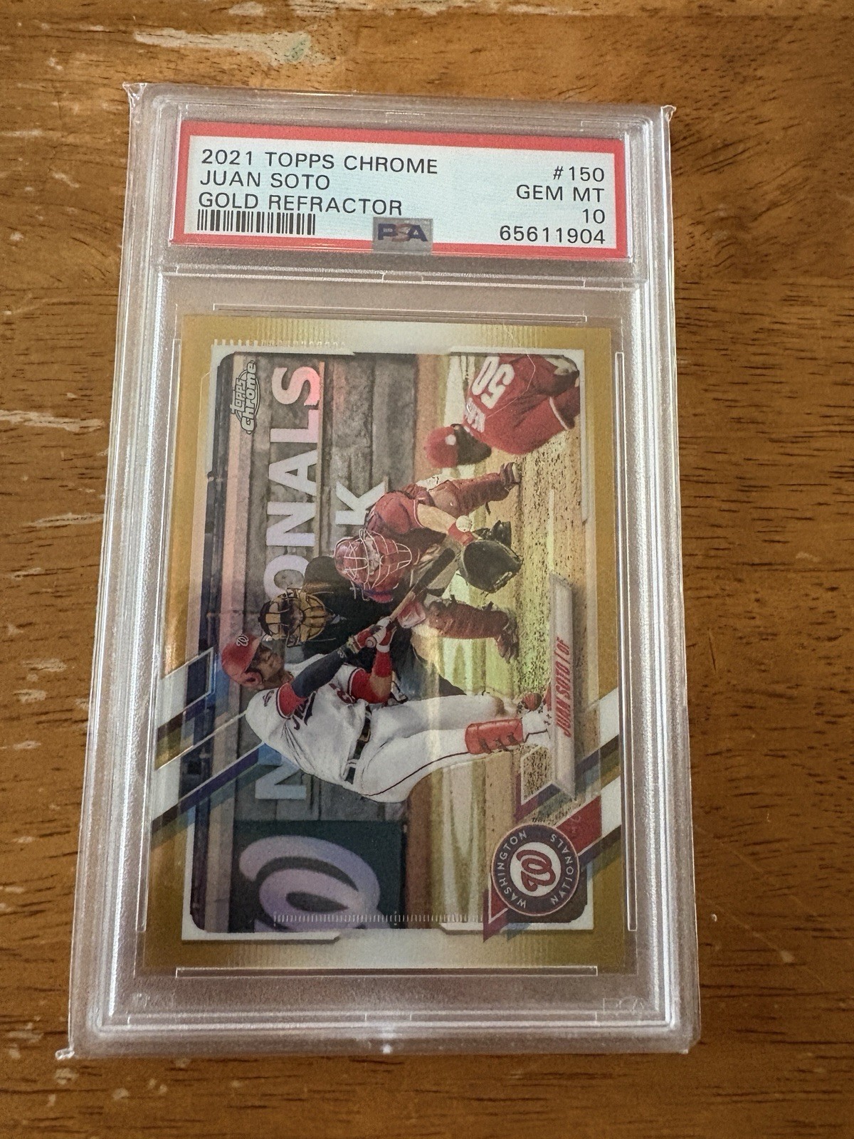 2021 TOPPS CHROME GOLD REFRACTOR #150 JUAN SOTO /50 PSA 10