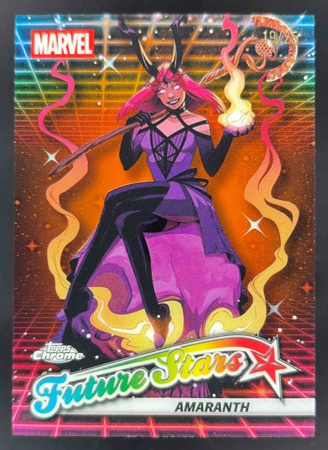 2025 Topps Chrome Marvel Future Stars Orange Refractor #FS-8 Amaranth /25