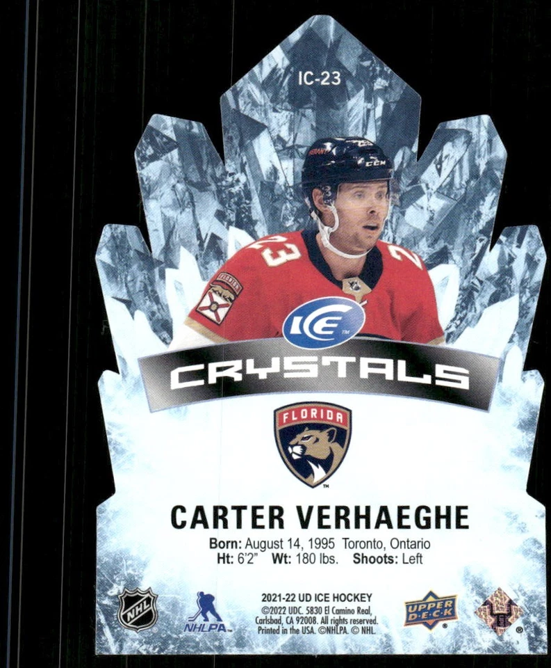2021-22 Upper Deck Ice #IC-23 Carter Verhaeghe Ice Crystals - Image 2 of 2