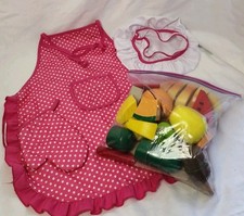 Melissa Doug Mixed Lot Wooden Cutting Play Fruit Vegetables Apron
