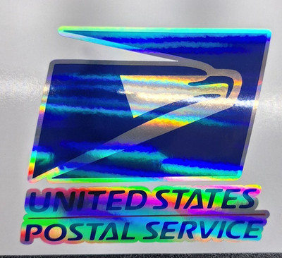 USPS Bird Text Holographic Vinyl Decal United States Postal Service SHINY Decal