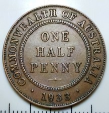 1933 Australian One Half Penny 016