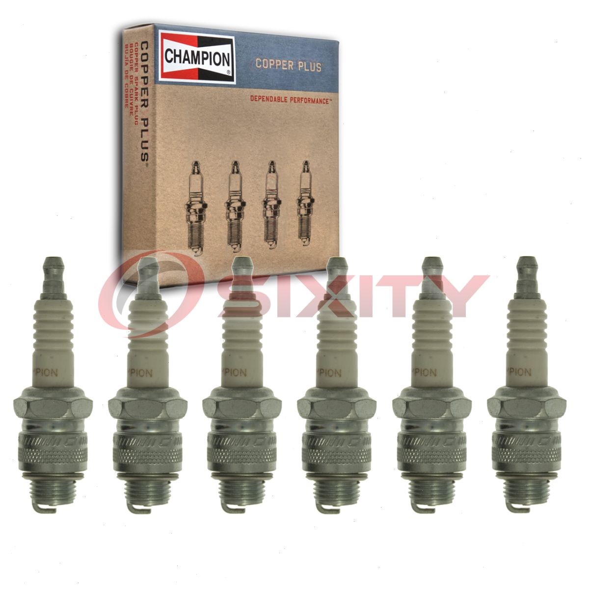6 pc Champion Copper Plus Spark Plugs for 1940 Hudson Country Club Eight xb