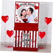 Valentine's Kissing Booth 54.33 x 28.35 Inches Cardboard Cutout Classic