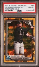 2024 BOWMAN CHROME SAPPHIRE ED PROSPECTS GOLD COLSON MONTGOMERY 43/50 PSA 10