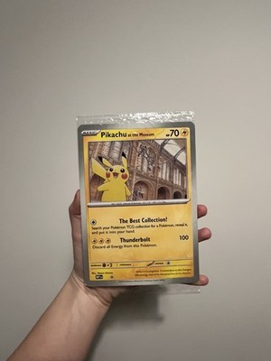 Pokemon Pikachu Natural History Museum Promo Karte GLOBAL SHIP - MINT CONDITION