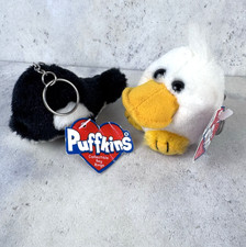 Puffkins Key Rings Quakster Duck  Toby Whale Keychain Plush 1997 Tags Swibco