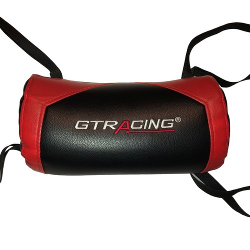 GTRacing Cushion 12'' Gaming Chair Lumbar Support Pillow Black Red Faux Leather