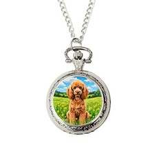 Poodle Pocket Watch   Dog Lover Gift for Birthday or Christmas   Gift Box
