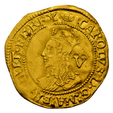 Charles I, gold crown 1636-8, Tower mint, mintmark tun, inner circle