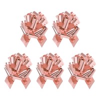 "8\" Metall. Schleifenband RoséGold 5Stk Geschenkverpackung"