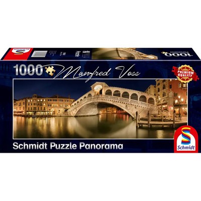 Schmidt Spiele Panoramapuzzle Manfred Voss Rialto Brücke 1.000 Teile