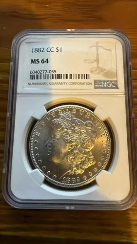 1882 CC NGC MS 64 MORGAN SILVER DOLLAR