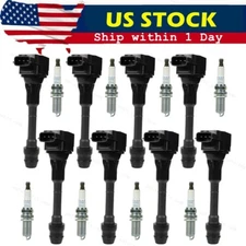 Set of 8 Ignition Coil IRIDIUM Spark Plug for Nissan Armada Titan INFINITI QX56