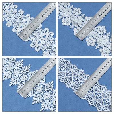 Cream Lace Assorted Flower Pattern for Sewing Jacquard Decoration