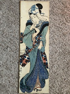 Kikugawa Eizan Original Japanese Woodblock Print Ukiyo-e Geisha