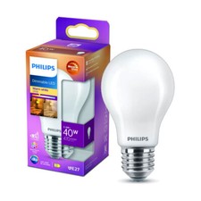 Philips LED A60 Birne 3,4W = 40W E27 matt 470lm WarmGlow 2200K-2700K DIMMBAR