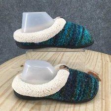 Roxoni Slippers Womens Small 6-7 Mule Clog Winter Multicolor Knitted Fleece NEW