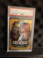 2022 Prizm - Fireworks F-8 Gold Josh Allen /10  Psa 10 Low Pop 4
