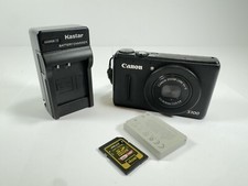 Canon Digital Camera PowerShot S100 Black 12.1 MP 5x Optical Zoom  4GB Card