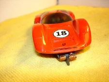 Vintage  Eldon Porsche #1351-11  in red 1/32 SLOT CAR