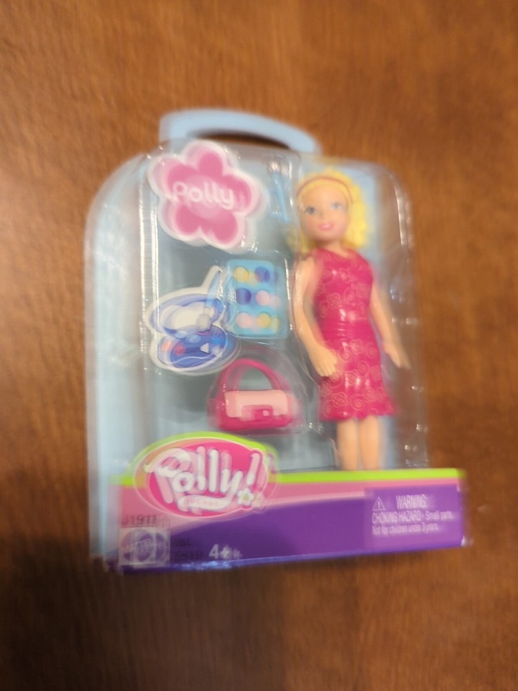 2005 Polly Pocket Mattel #J1911 Polly The Artist Purse Watercolors Brushes NIP