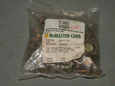 Pack of (50) Mil Spec High Strength Steel Cap Screws McMaster Carr 92620A622