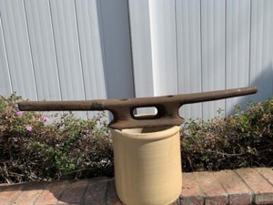 Antique Cast Iron Large 38" Boat Dock Cleat Marine Decoration