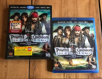 Pirates of the Caribbean On Stranger Tides Limited 3D Blu Ray DVD ...