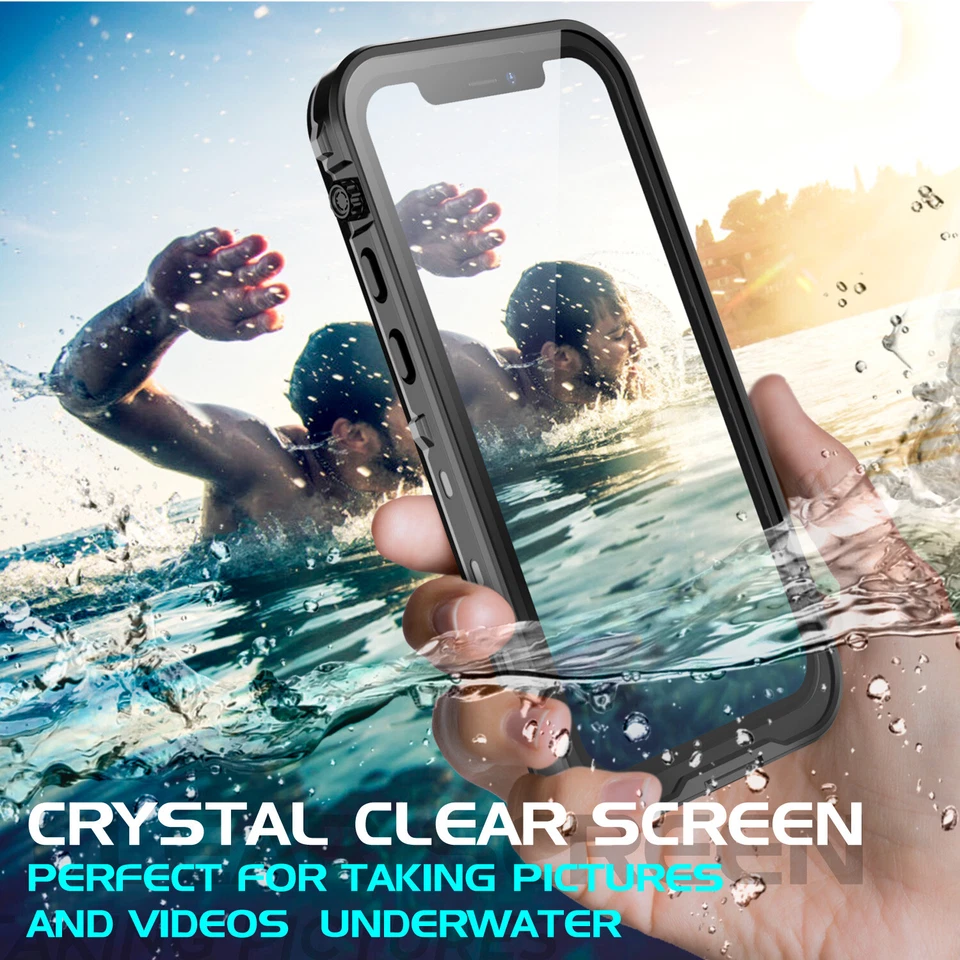 For Apple iPhone 12 / Pro Max / Mini Waterproof Shockproof Case Screen Protector - Image 2 of 4