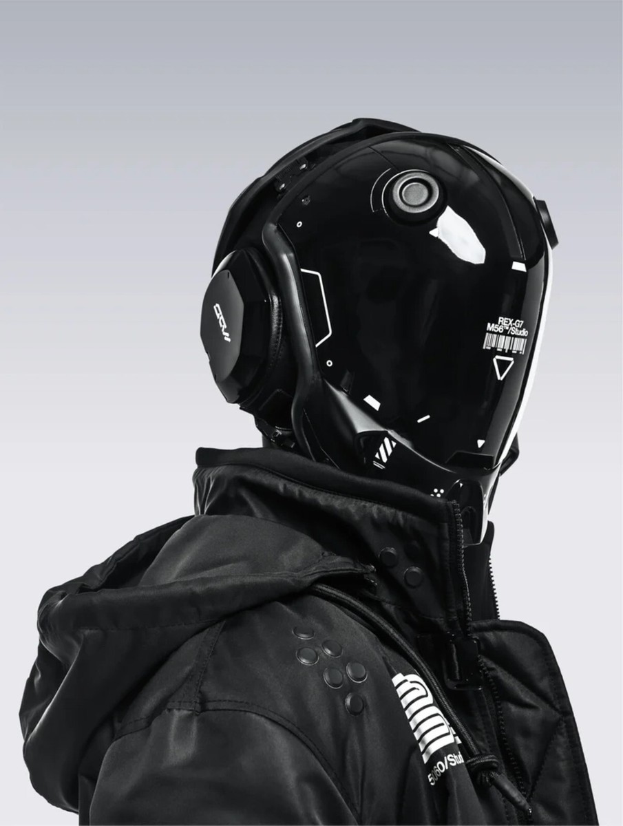 Machine56 Wearable Black Helmet Art Mask