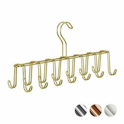Donter 20 Grucce Per Abiti In Metallo Cromato 40 Cm - Salvaspazio Con Scanalature Per Gonne E Vestiti