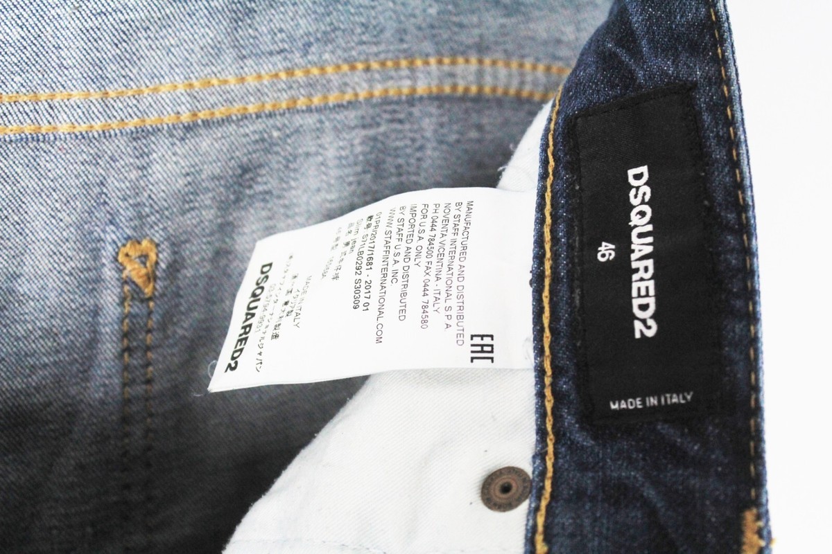 李 authentic DSQUARED2 Jeans Size 46 blue made in Italy | eBay