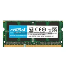 Crucial 4GB Ram DDR3/DDR3L 1066MHz PC3-8500S SO-DIMM Memory for MacBook Pro 2009