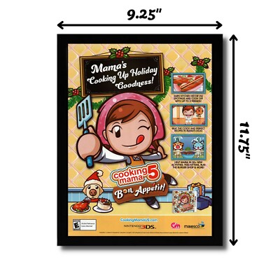 2014 Cooking Mama 5: Bon Appetit Framed Print Ad/Poster Nintendo