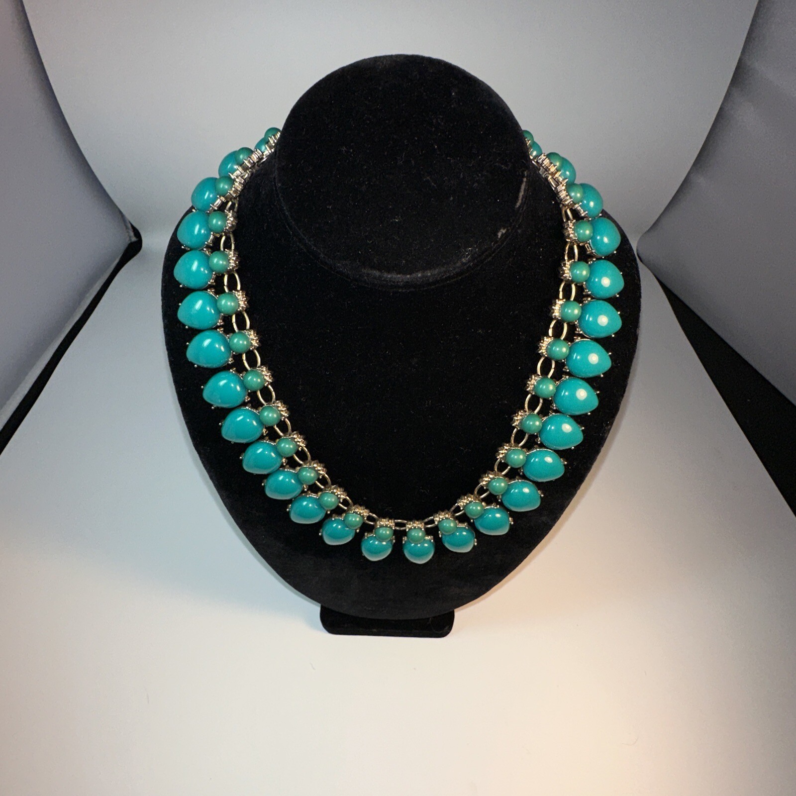 Large Beautiful Statement Necklace. Turquoise In … - image 8