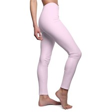 Light Pink - Women's Cut  Sew Casual Leggings AOP 