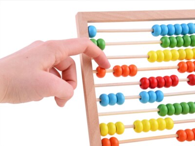 Rechenrahmen Holz Bunt Abacus zählen 100 Perlen Rechenhilfe Zählrahmen JO