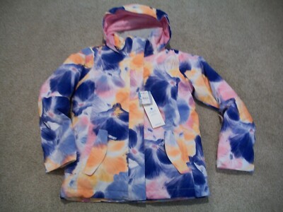 NWT $149 GIRLS SIZE 16 ROXY DRYFLIGHT SKI JACKET COAT MULTI FLORAL 115
