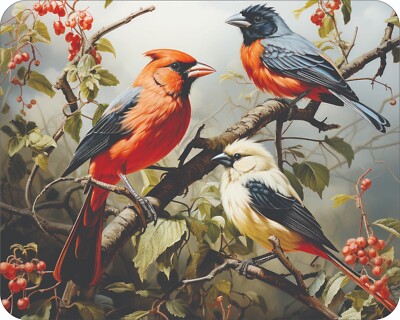 wilderness bird Wild Life Flower Art Colorful  Art Mousepad 7 x 9 Art mouse pad