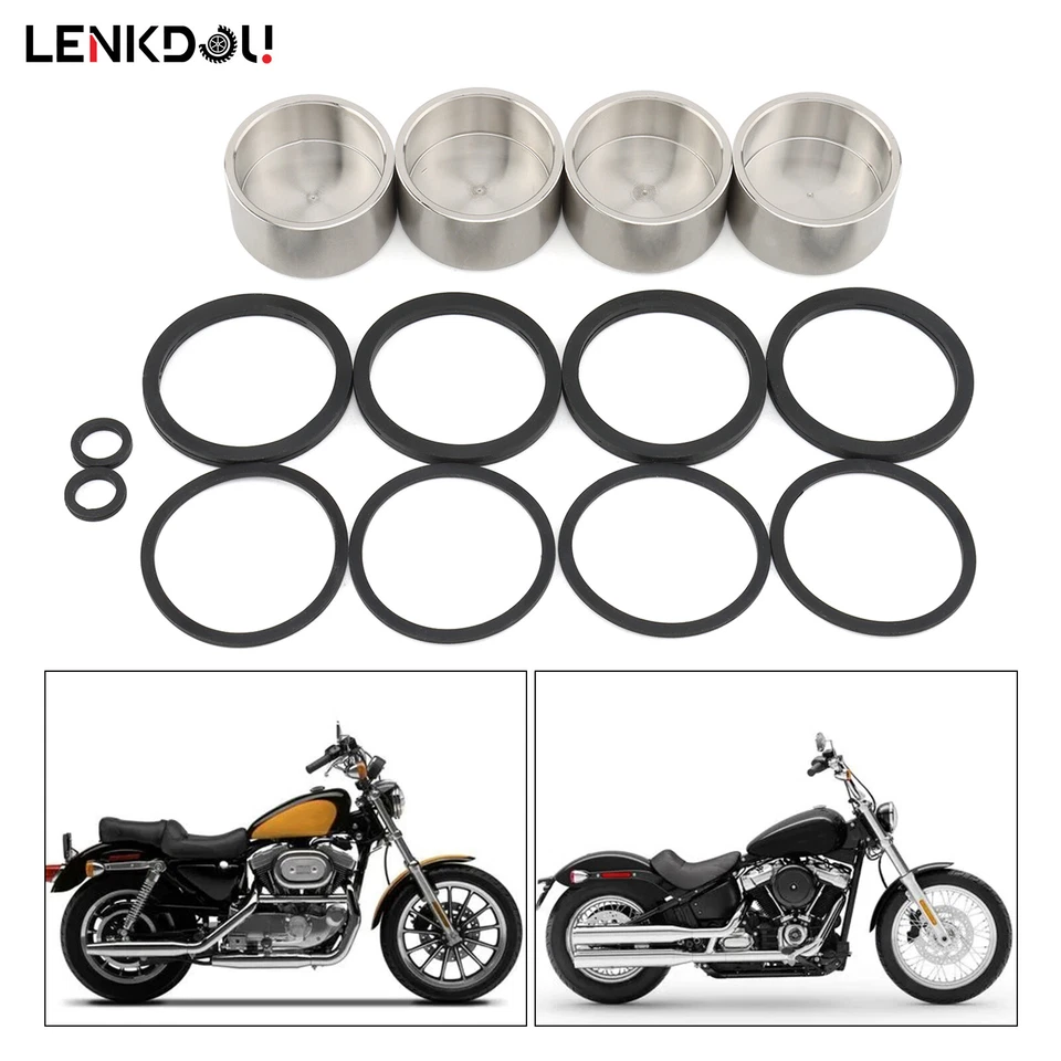 Front/Rear Brake Caliper Rebuild Kit For Harley Sportster Dyna Softail Touring - Image 4 of 4
