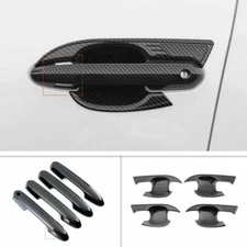 2019-2021 For Toyota RAV4 Carbon Fiber Look Door Handle Bowl Cover Trim 8PCS