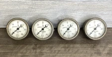Vintage US Gauge Co NY 2” AD-2215, 30lbs Pressure, Crescent Needle Lot of 4