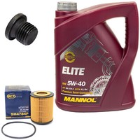 MotoröL Set 5W40 5 Liter + ÖLfilter SH 4784 P + Schraube FüR Audi A6 Avant 3.2